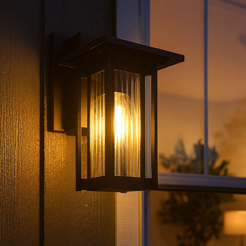 Down Facing Aluminium Lantern with Opaque Glass