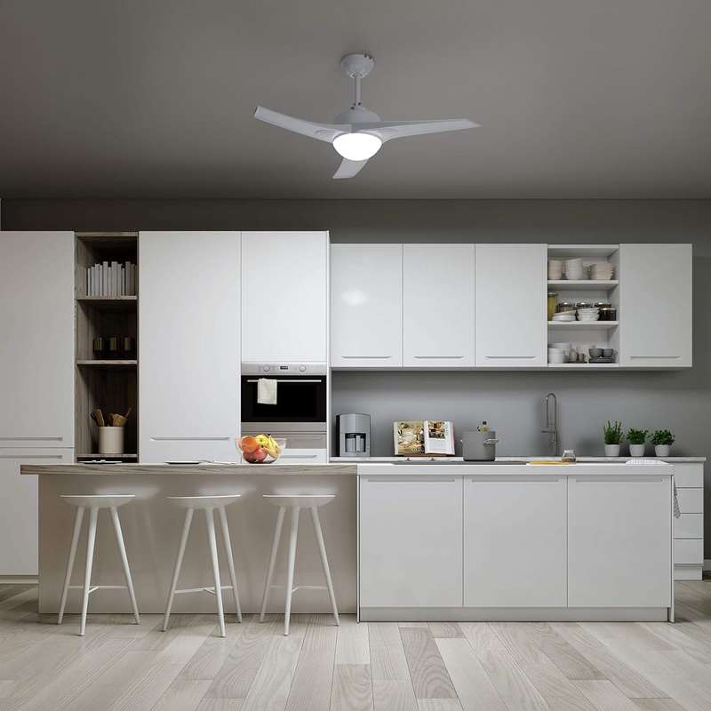 Mach One Satin Chrome Ceiling Fan