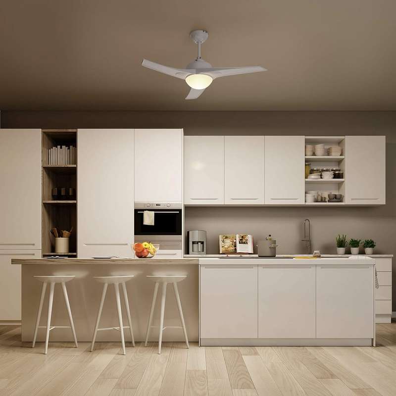Mach One Satin Chrome Ceiling Fan