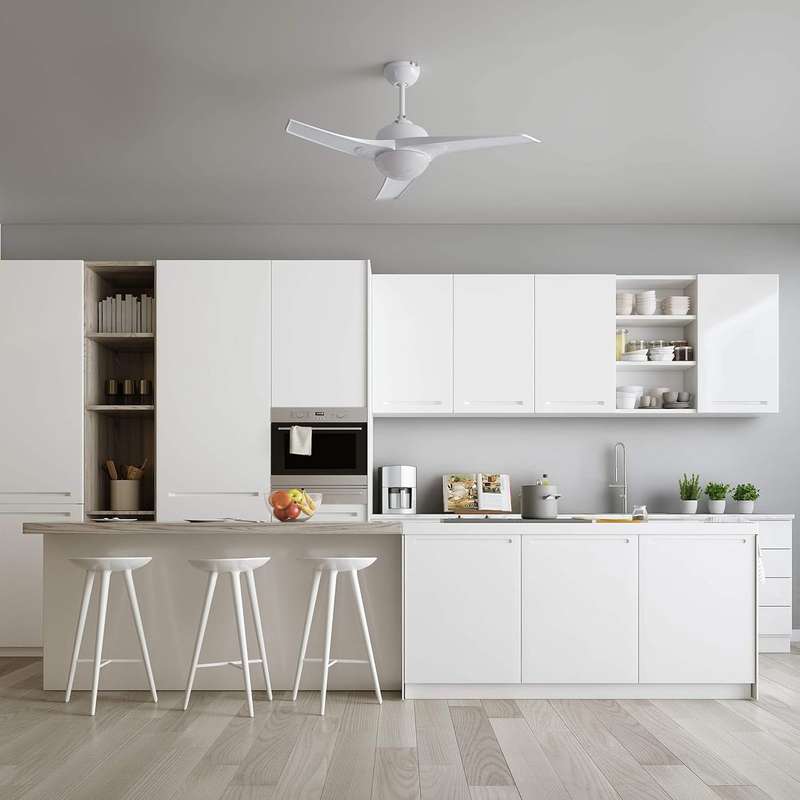 Mach One Satin Chrome Ceiling Fan