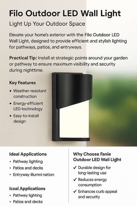 Filo IP65 Outdoor LED Wall Light