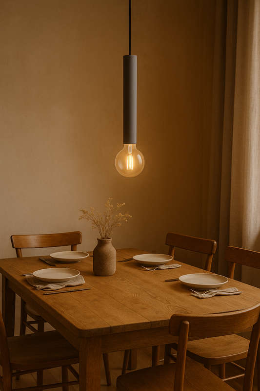 Grey Flute Pendant Light