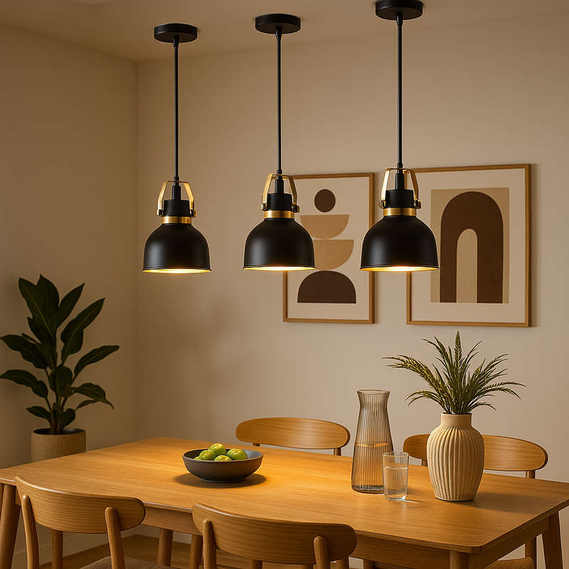 Uma Black & Bronze Pendant Light
