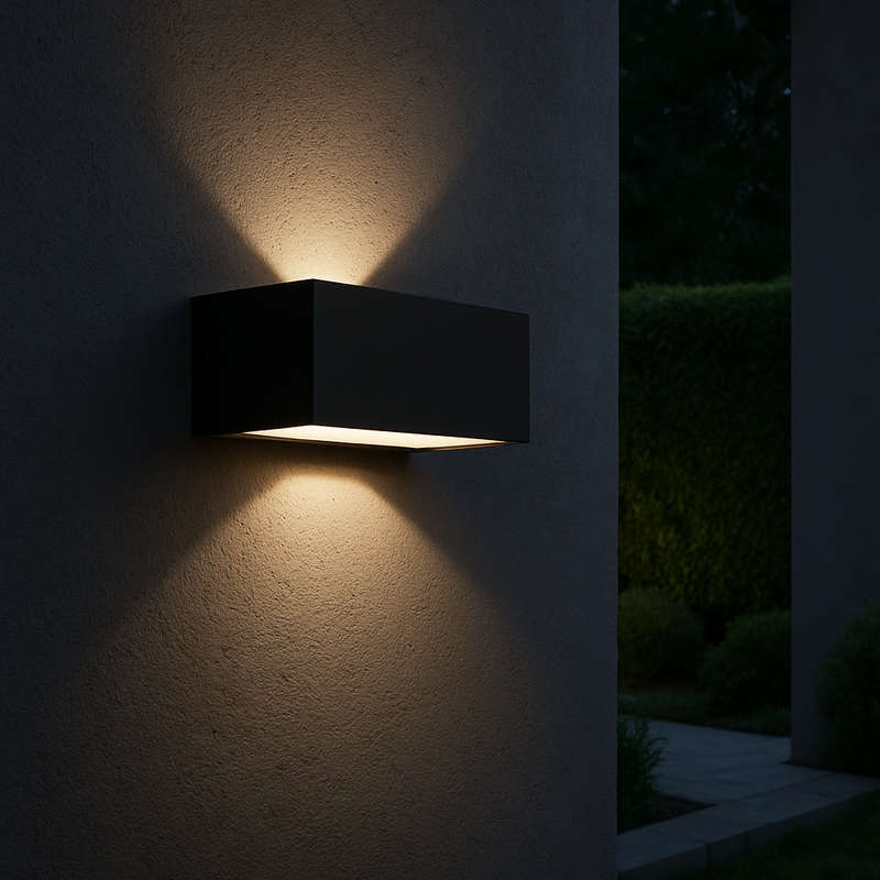 LED Black Outdoor Wall Light - IP65 CCT