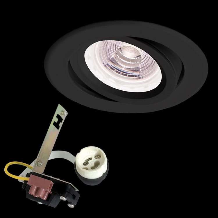 Black Tilt Downlight Die-Cast Aluminium