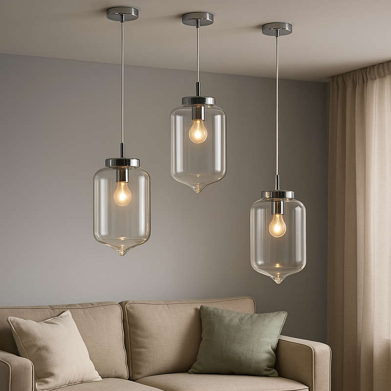 Lantern Glass Pendant Light