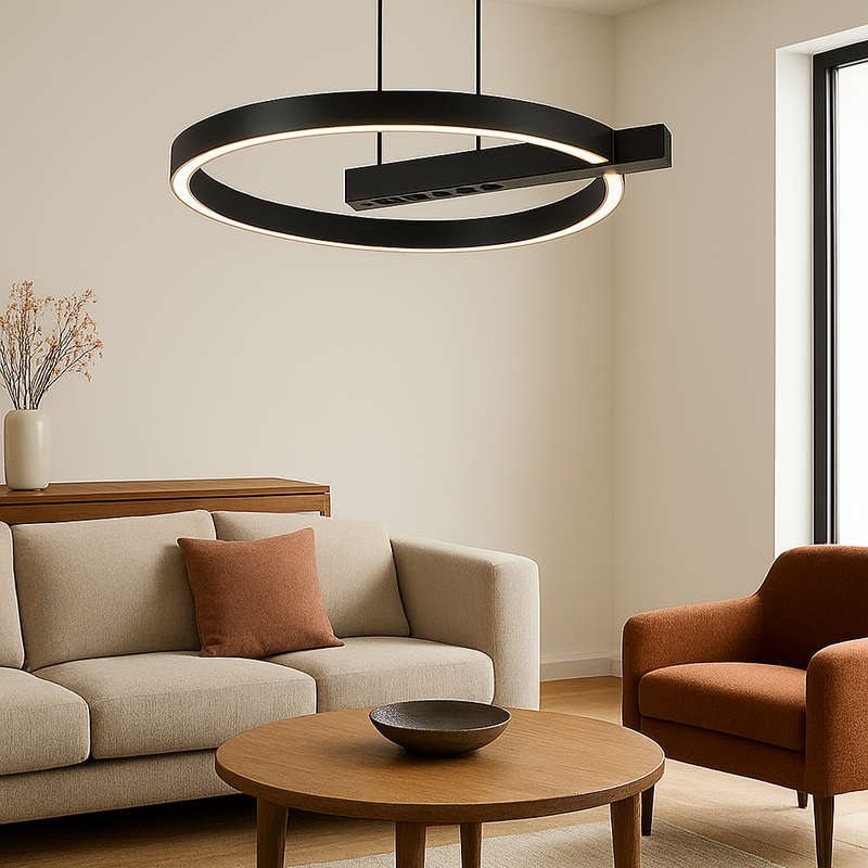 Black Q LED Pendant Light