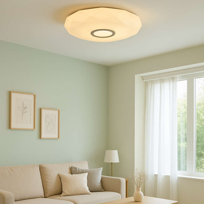Acrylic Coral Opal White Ceiling Fitting LED Warm White Indoor Light
