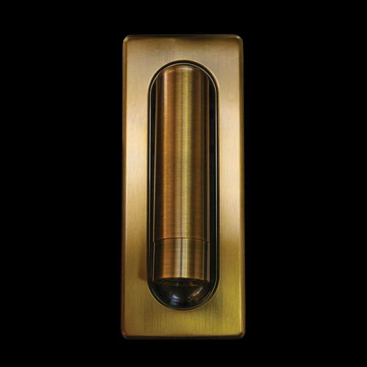 Electroplated Gold LED Wall Light - Recessed IP44