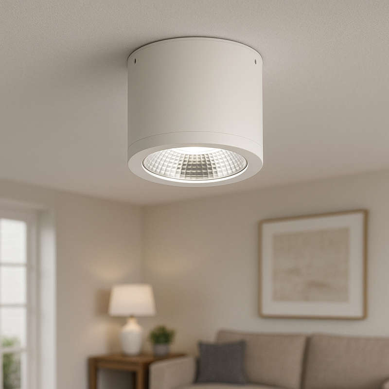 Portico White LED Surface Mount Downlight Dimmable 3000K