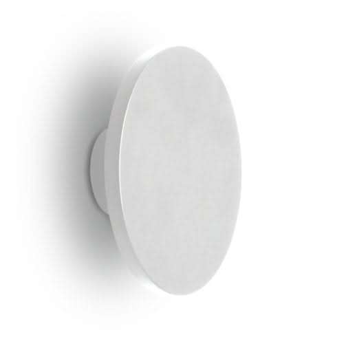 Spazio Focal Round Matt White LED Outdoor Wall Light