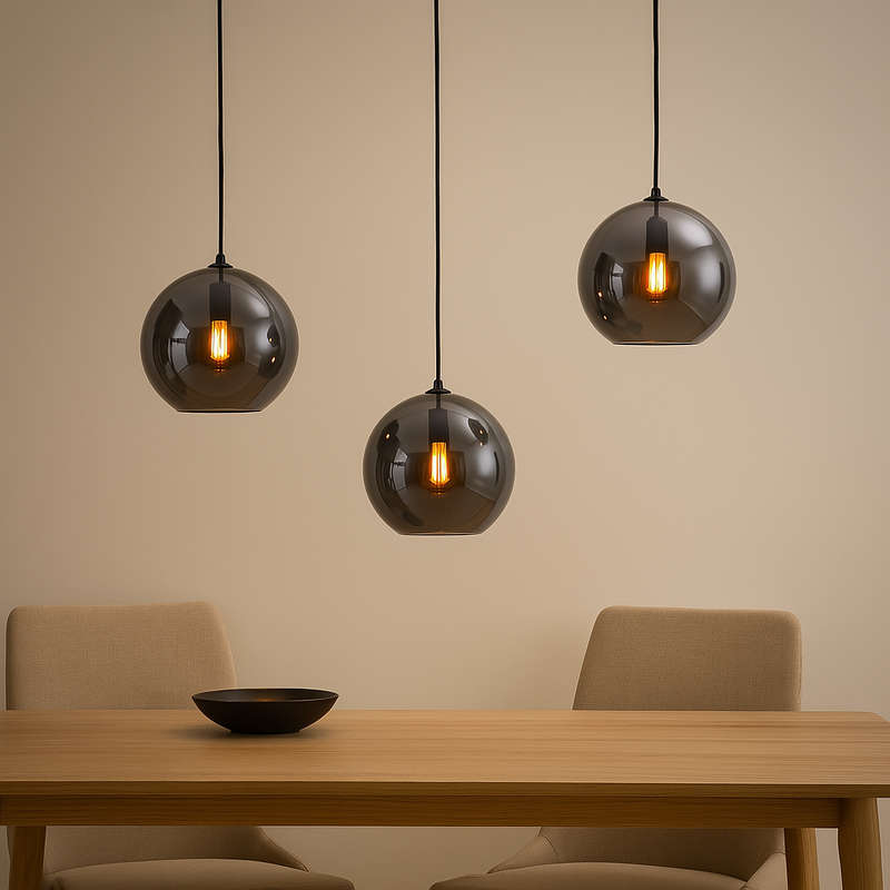 Atlas Large Smoke Pendant Light