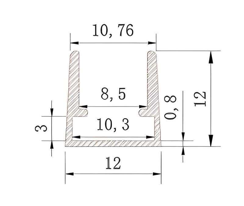 LED Extrusion - Edge-lighting Profile