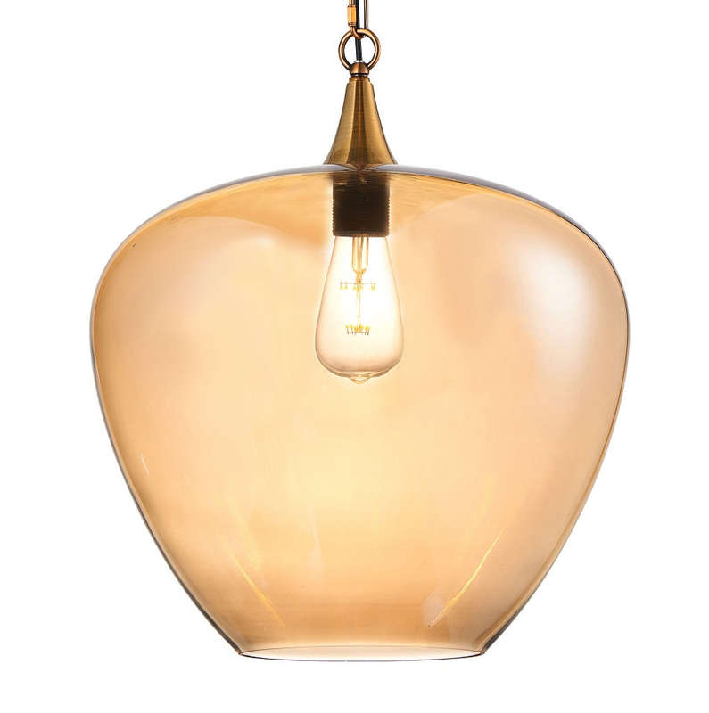 Large Amber Apple Pendant Light