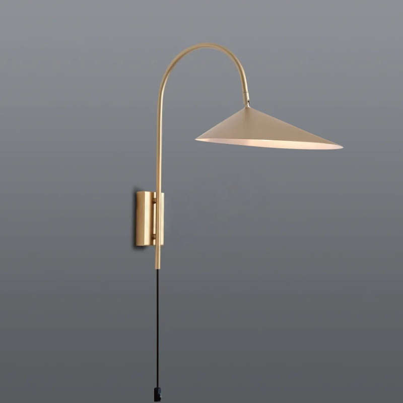 Arum Gold Corded Wall Light (Spazio)