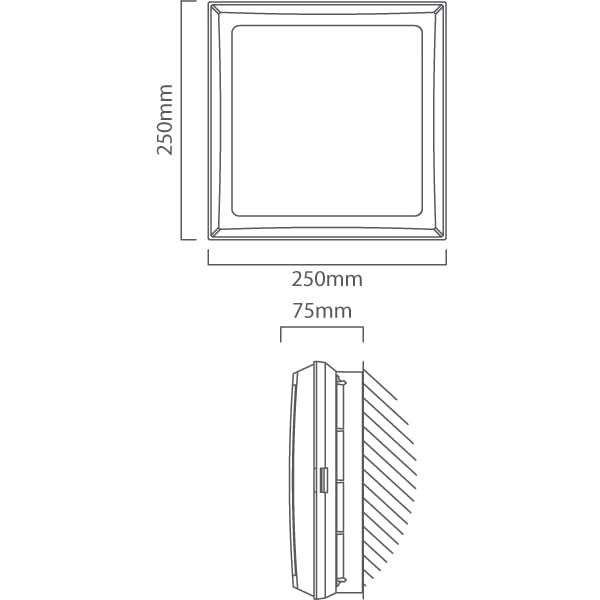 Black Square ABS Bulkhead