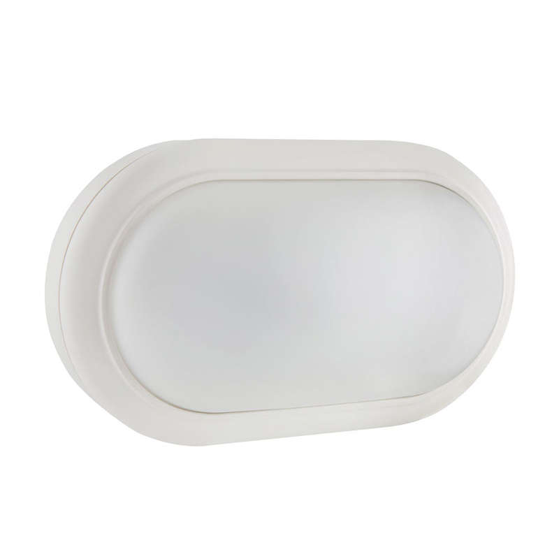 Oval White LED Outdoor Wall Light
