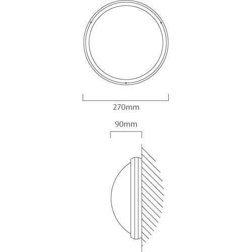 Round Graphite Outdoor Bulkhead