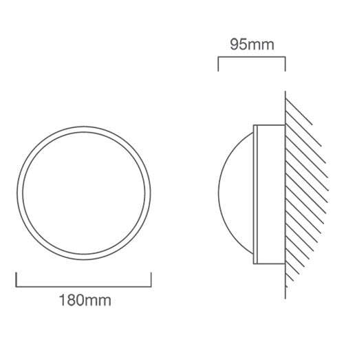 Black Bulkhead Light