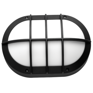 Matt Black Bulkhead Outdoor Wall Light IP44