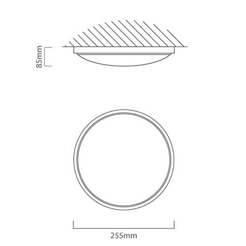 Polished Chrome LED Ceiling Light - Cool White 4000K