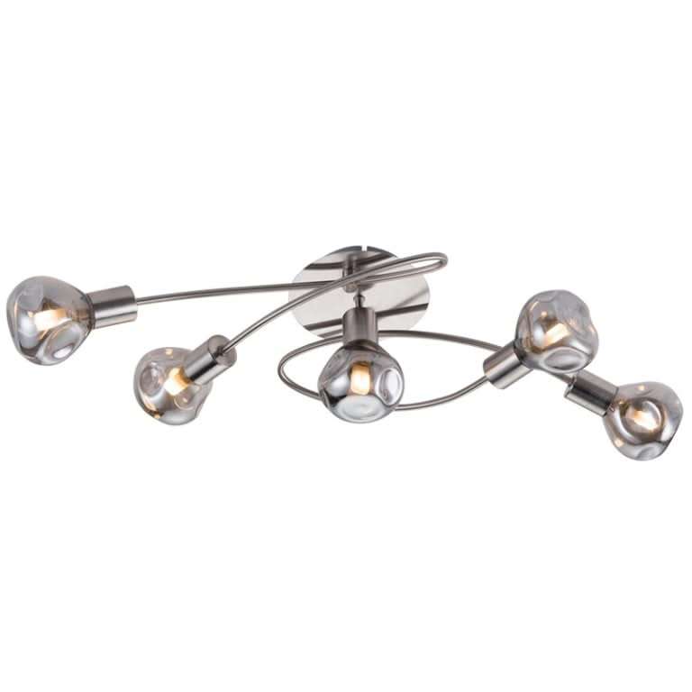 Manilla Smoke 5 Light Ceiling Fitting