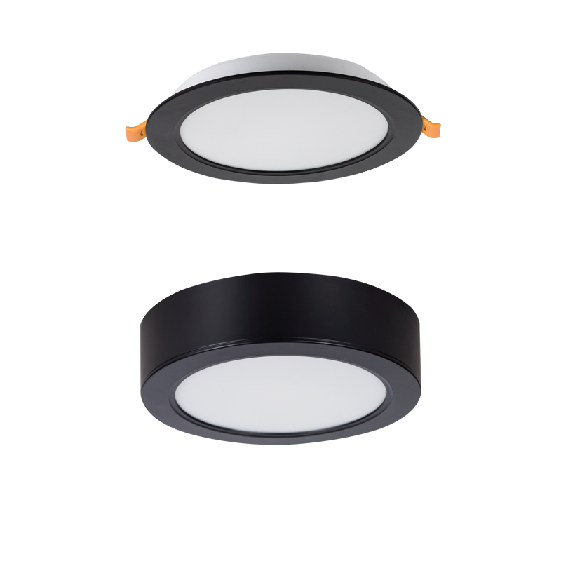 LED Ceiling Fitting Matt Black Ceiling Light - Dual Mount