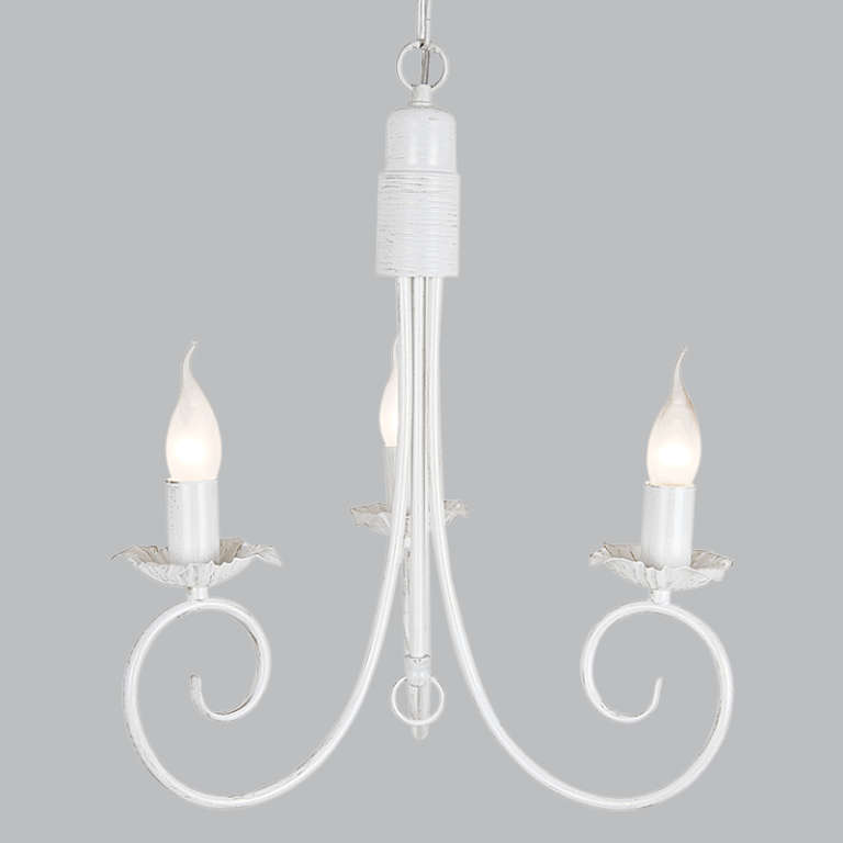 Aurora 3-Light Fossil White Chandelier