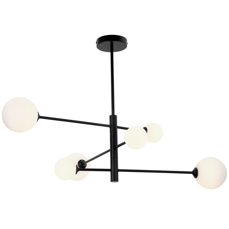 Leah 6 Light Black Pendant