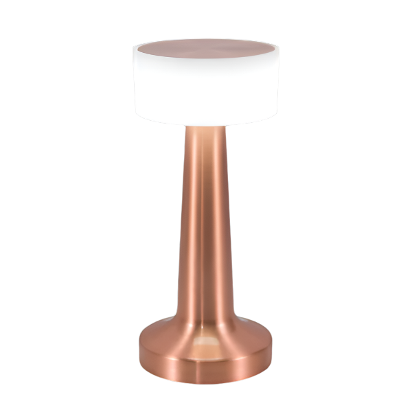 Copper LED Table Lamp - Rechargeable, Dimmable & USB Charging
