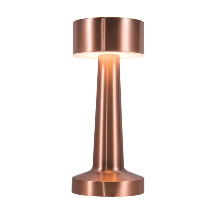 Copper LED Table Lamp - Dimmable & Rechargeable