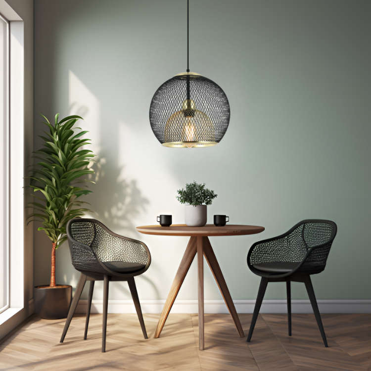 Beau Black & Gold Pendant Light