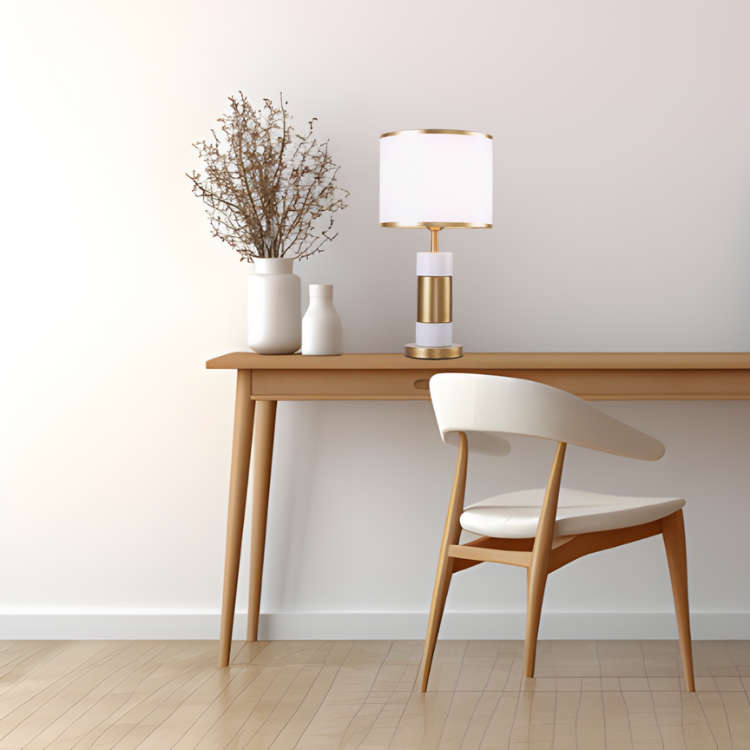 Dawn White and Gold Table Lamp