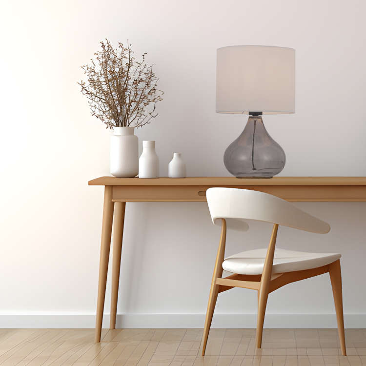 Wilson Smoke & Beige Table Lamp