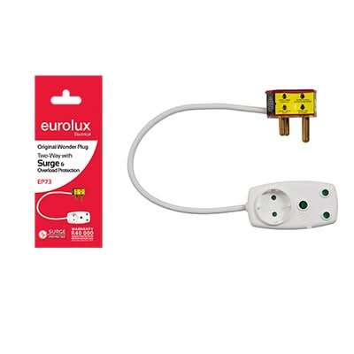 Eurolux - 2 Way Wonder Plug with Surge & Overload Protection