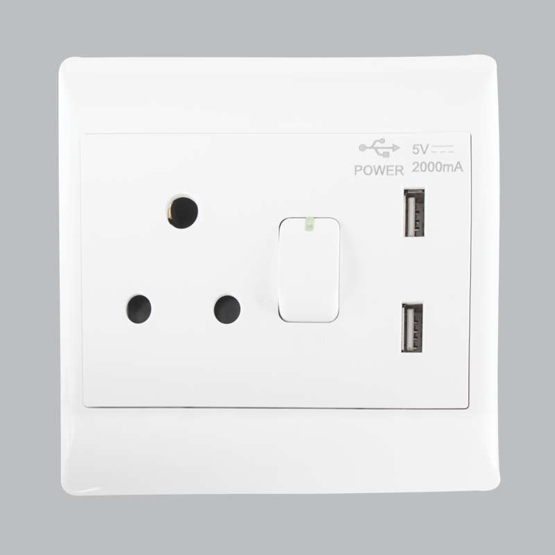 EPL White Socket - 16 Amp Socket + 2 x USB