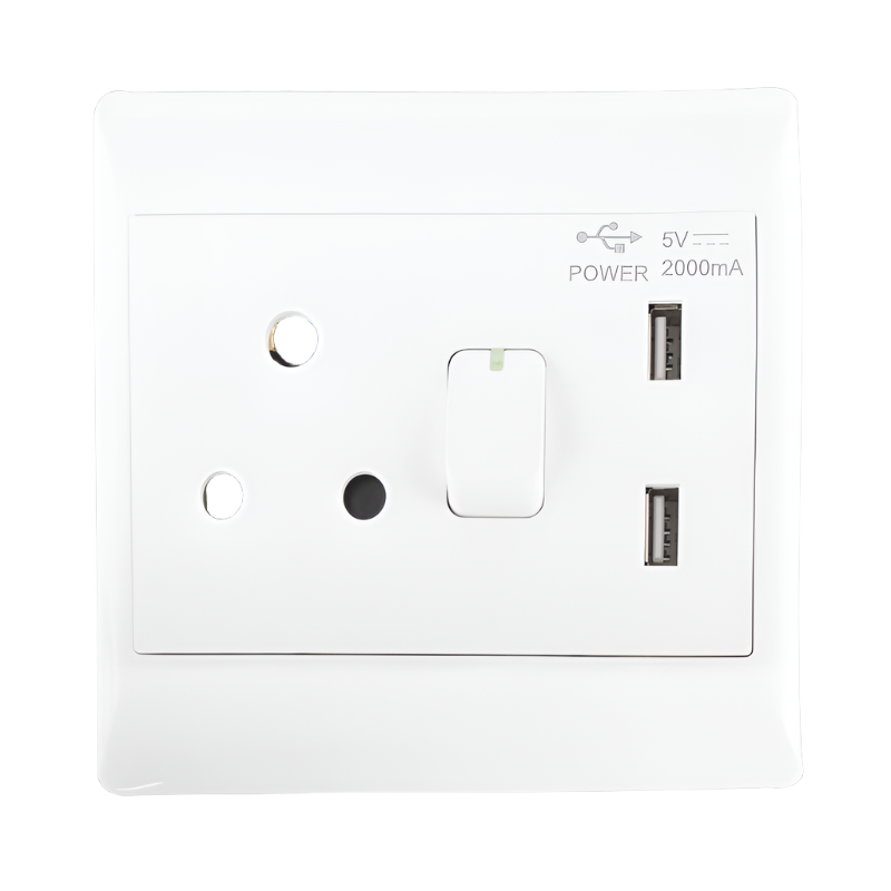 EPL White Socket - 16 Amp Socket + 2 x USB