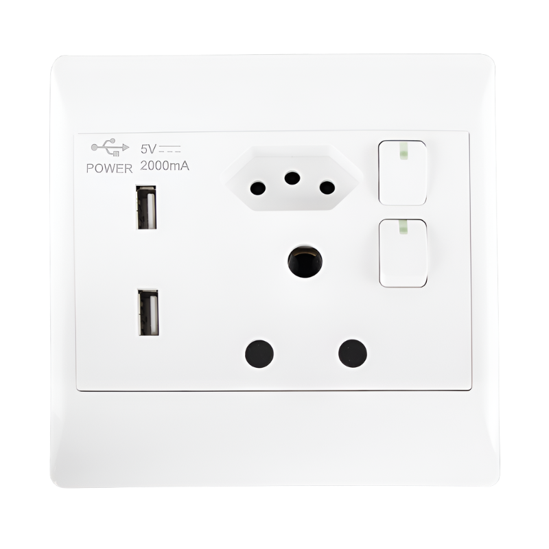 EPL White Socket - 16 Amp Socket + 2 x USB + New RSA Socket