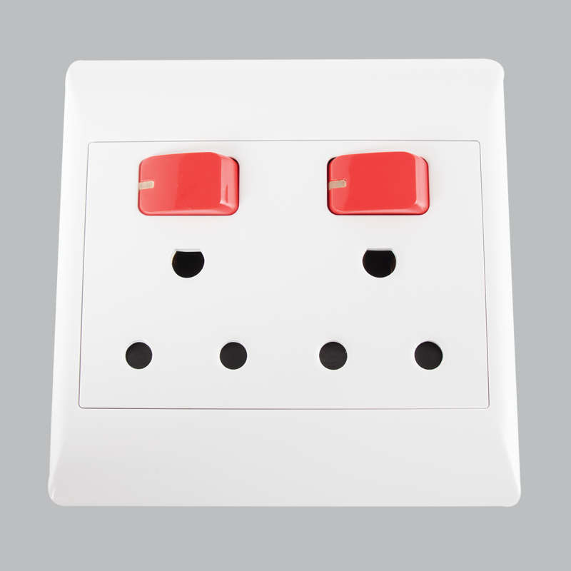 White Double Dedicated Plug 2x Socket 16 AMP