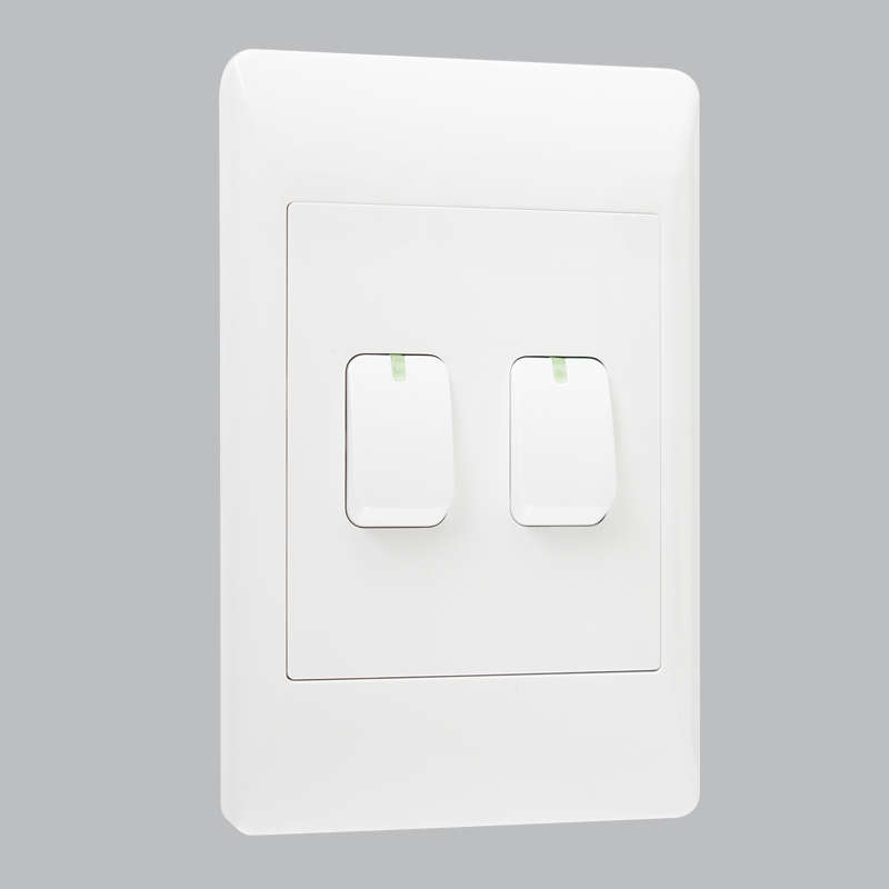 EPL White Switch - 2 Lever 1 or 2 Way Switch - 2 X 4
