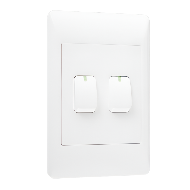 EPL White Switch - 2 Lever 1 or 2 Way Switch - 2 X 4