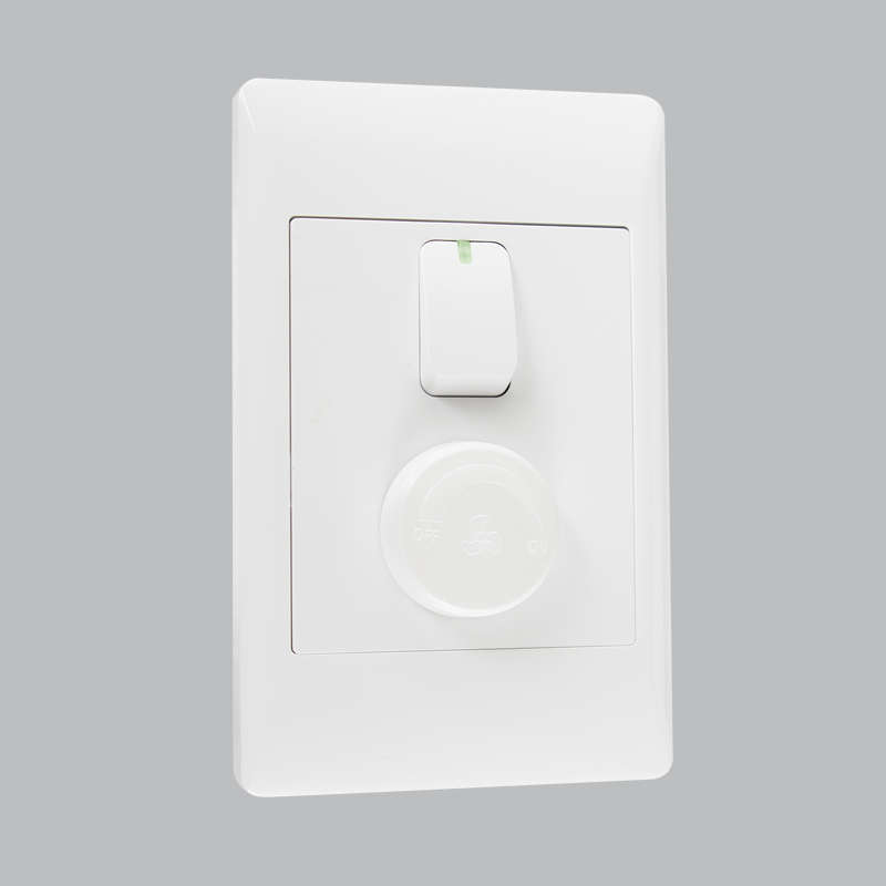 White Fan Speed Control Light Switch