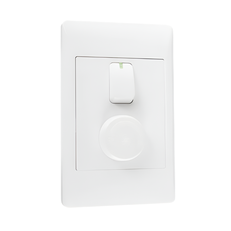 White Fan Speed Control Light Switch
