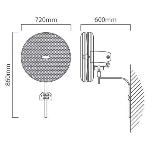26" Eurolux Hurricane Wall Fan