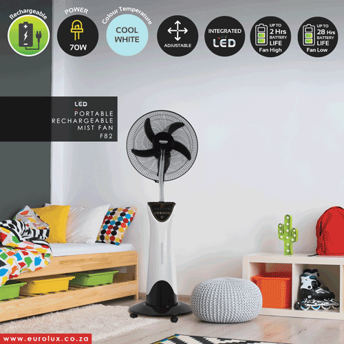 Rechargeable Fan - Mist Fan with Night Light