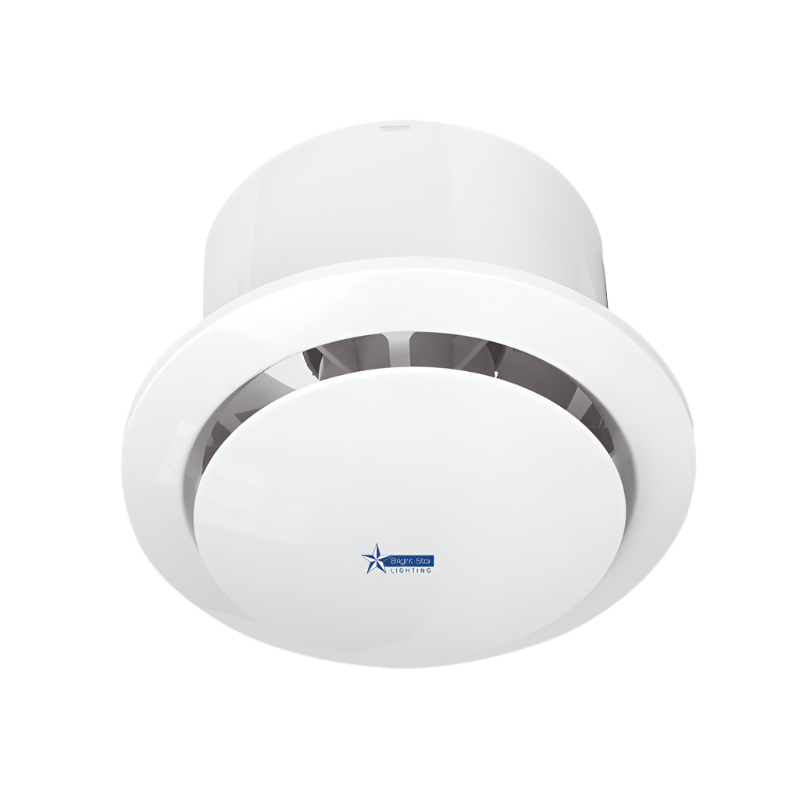 Bathroom Compact Extractor Fan White Corrosion-Resistant