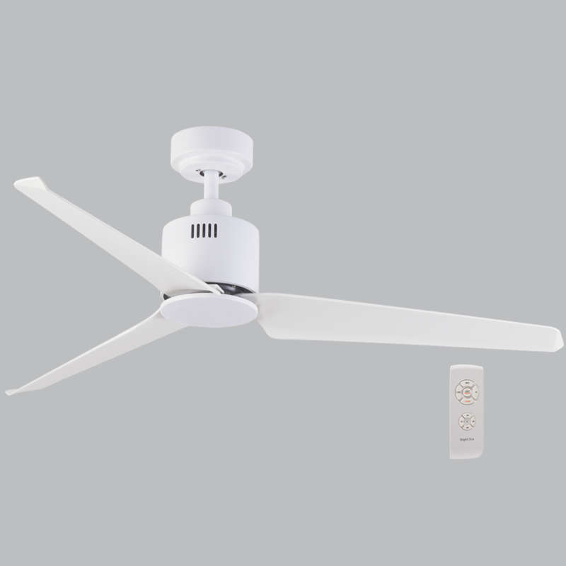 White Metal and ABS Ceiling Fan - No Light