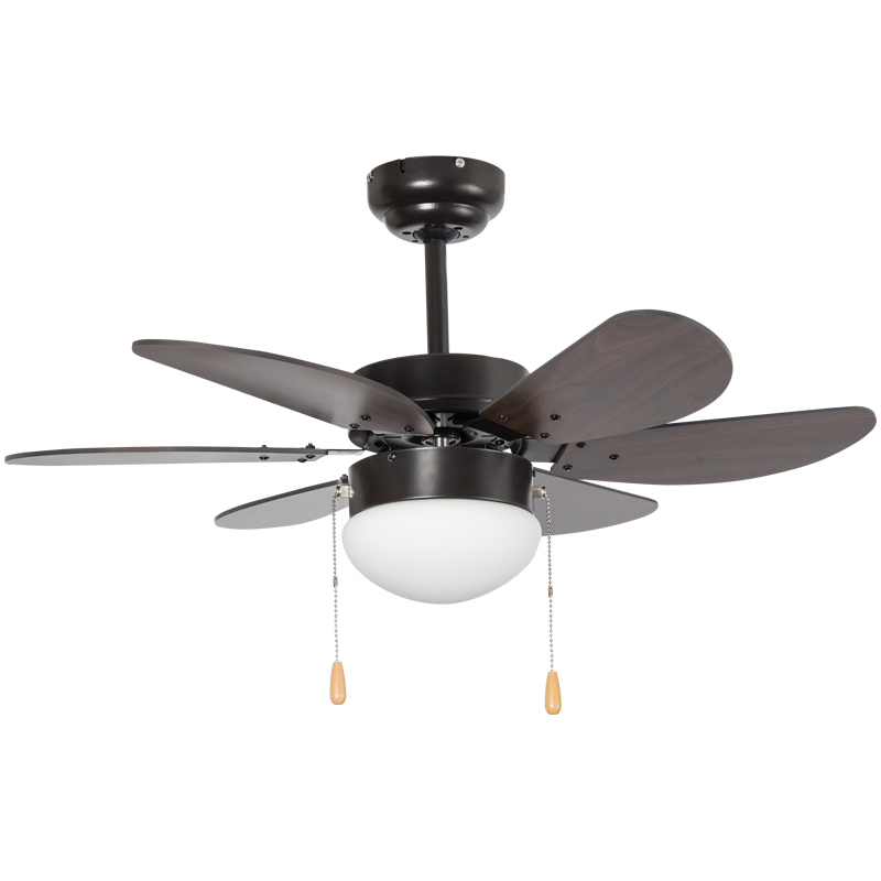 6 Blade Black Ceiling Fan