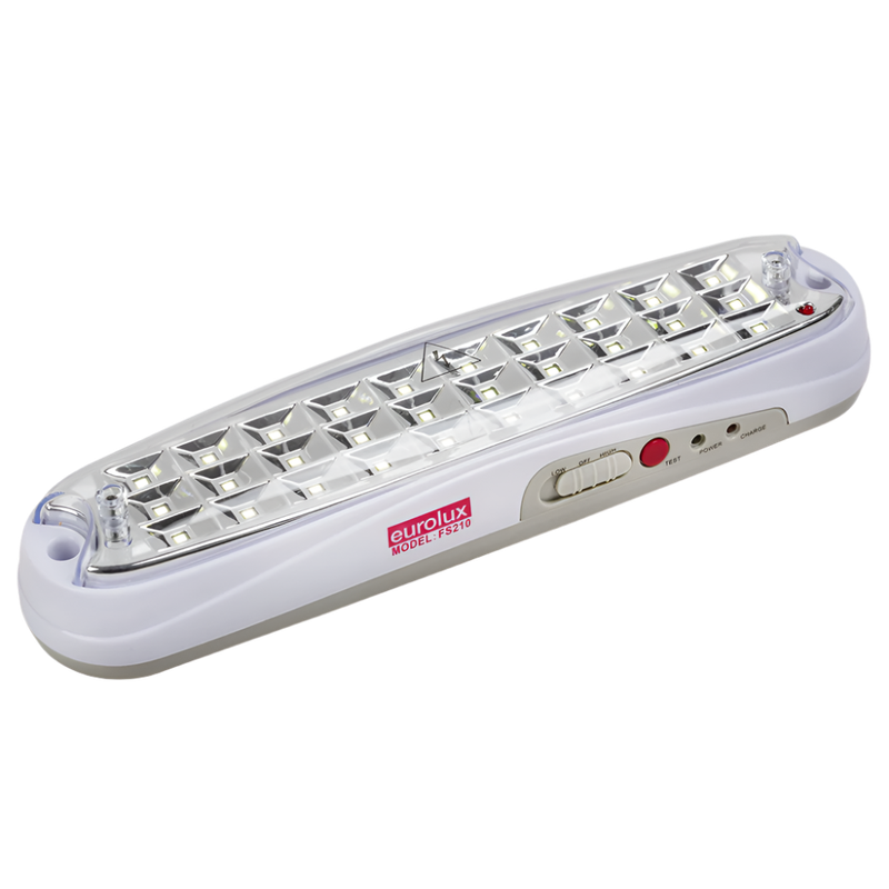 Eurolux White LED Emergency Light Rechargeable IP20 Wall Mount