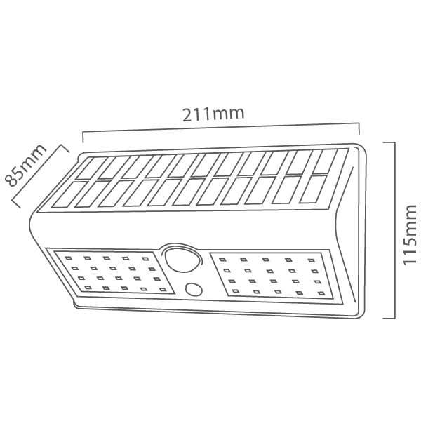 Ultra Bright Solar Wall Light